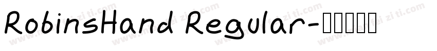 RobinsHand Regular字体转换